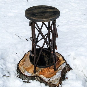 Twig Table, Plant Stand, Small Table, Primitive Table, Occasional Table, Folk Art Table, Adirondack Table, Twig Furniture, Stick Furniture