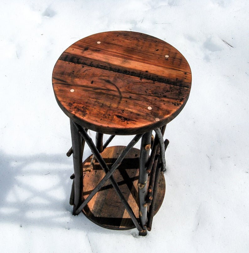 Small Rustic Table Rustic Plant Stand Side Table Plant Etsy