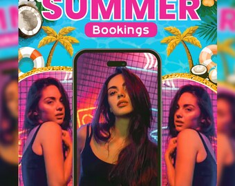 Summer Party Flyer, Pool Party Vibes, DIY Beach Event Template Design, Sounds of Summer Flyer, Svg Editable