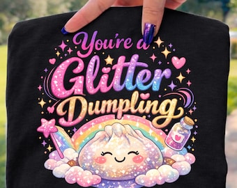 Glitter Dumplin shirt PNG | Girly Trendy Graphic, Squishy Design, Pastel Rainbow, rending Kids Shirt Design, Pastel Rainbow