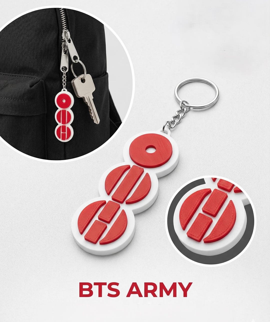BTS Arirang Keychain – 3D Printed, Double Sided, ARMY Gift, Kpop ...