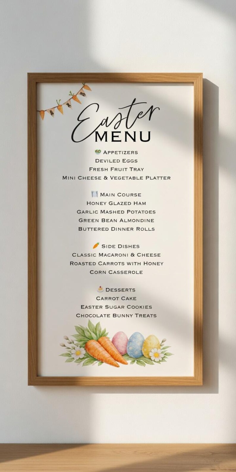 Editable Easter Menu Template | Spring Brunch Holiday Design (instant ...