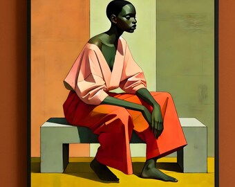 Portraitmalerei, moderne Wandkunst, zeitgenössische Kunst