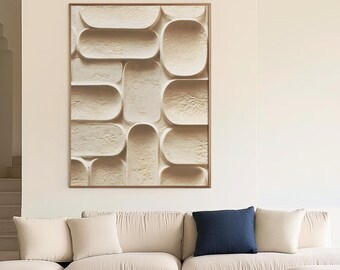 minimalistische Wandkunst, strukturierte Kunst, Wabi Sabi und Boho Wanddekor