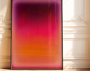 Aura Wandbild, Farbverlaufskunst, abstrakte Wandkunst