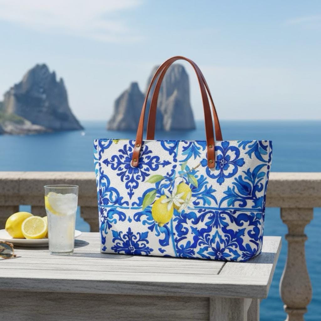 Colorful Italian Tote Bag - Etsy display picture 3
