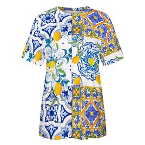 Summer Mediterranean lemon Women's 100% Cotton T-Shirt image 3