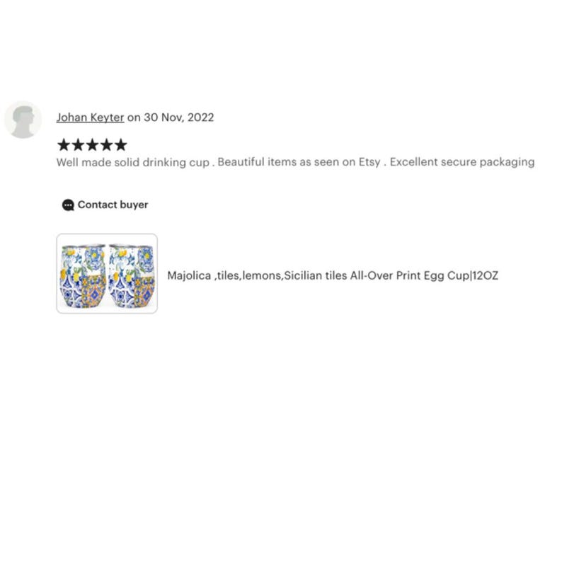 Sicilian summer lemon Egg Cup stainless steel Tumbler|12OZ image 3