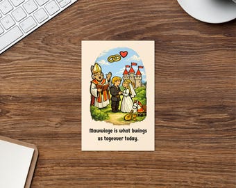 Tarjeta de boda de la Princesa Prometida: Frase divertida de película. ¡Felicitaciones!