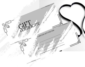 Bearbeitbare Geschenkgutscheinvorlage, minimalistische moderne Geschenkkarte (Instant Download)