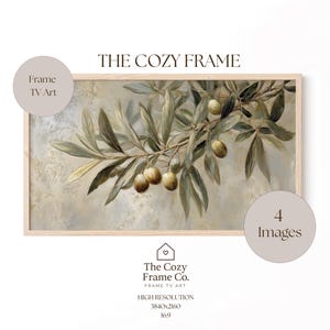 Olive Branch Wall Art, Biblical Scripture Inspired Decor, Christian Frame Samsung TV Digital Download