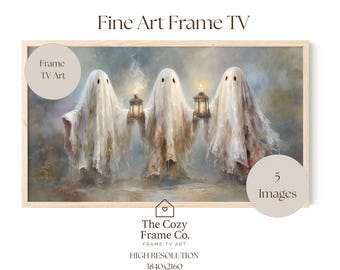 Ghost Wall Art Samsung Frame TV Halloween Decor Dark Academia Decor Spooky Haunted Artwork (Digital Download)