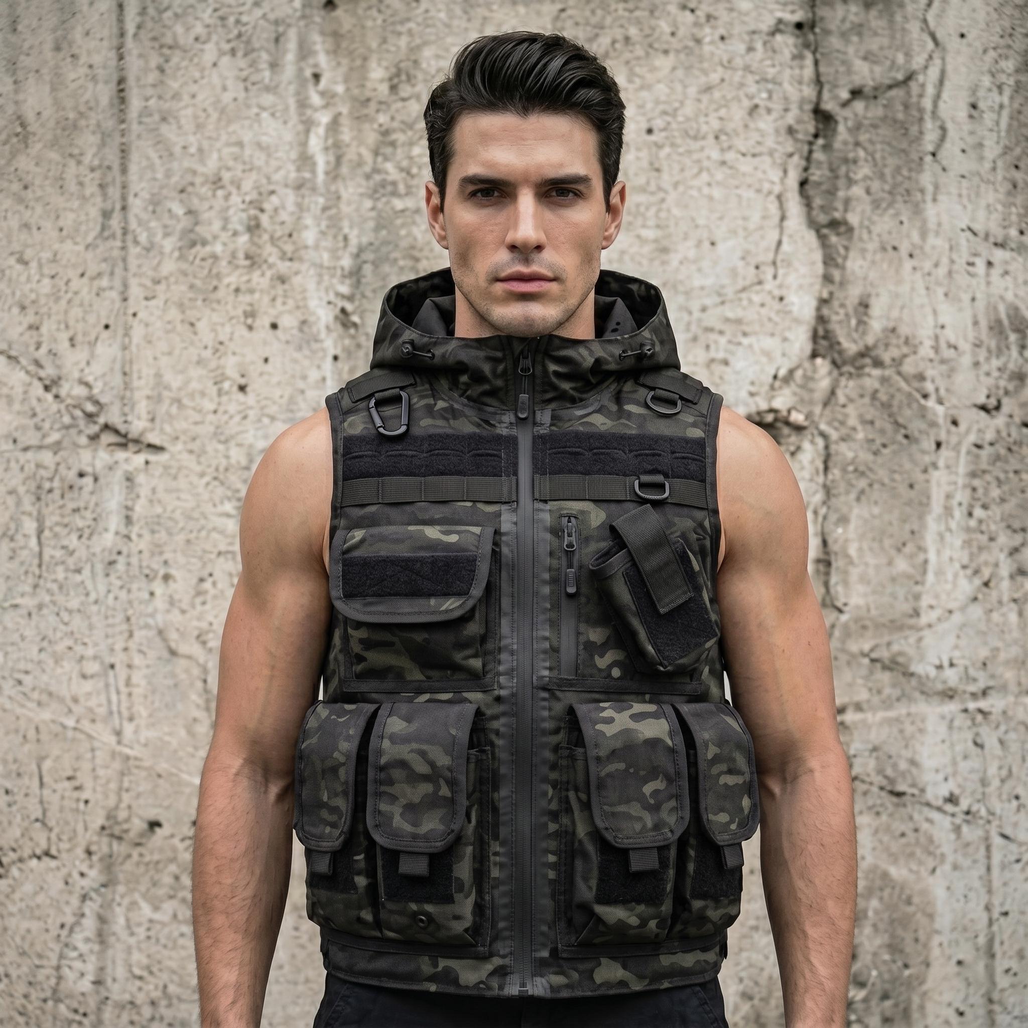 Techwear Vest Hood - Etsy