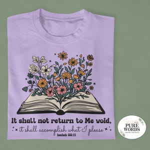 Jesaja 55:11 Shirt | Kehre nicht leer | Frauen Christian Shirt | Bibel Vers T-Shirt | Komfort Farben Tee | Schrift Shirt
