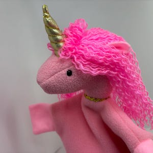 Hand Puppet for Children  and teaching  -   Pink Unicorn