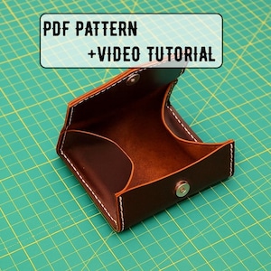 Coin Wallet PDF, Leather Coin Wallet Pattern, Leather Coin Purse Pattern, Leather Coin Holder Pattern, Leather Coin Wallet Template