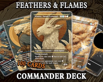 Feathers & Flames: Proxy MTG Commander Deck – Hinata EDH – 100 Custom Cards