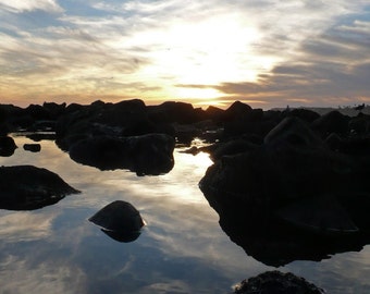 Palos Verdes Tide Pool Sunset Photograph 8x10