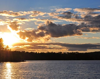 Green Bay Lake Sunset Photograph 8x10