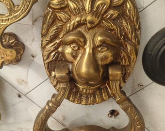 Art Deco deurknop van koper, handgemaakt