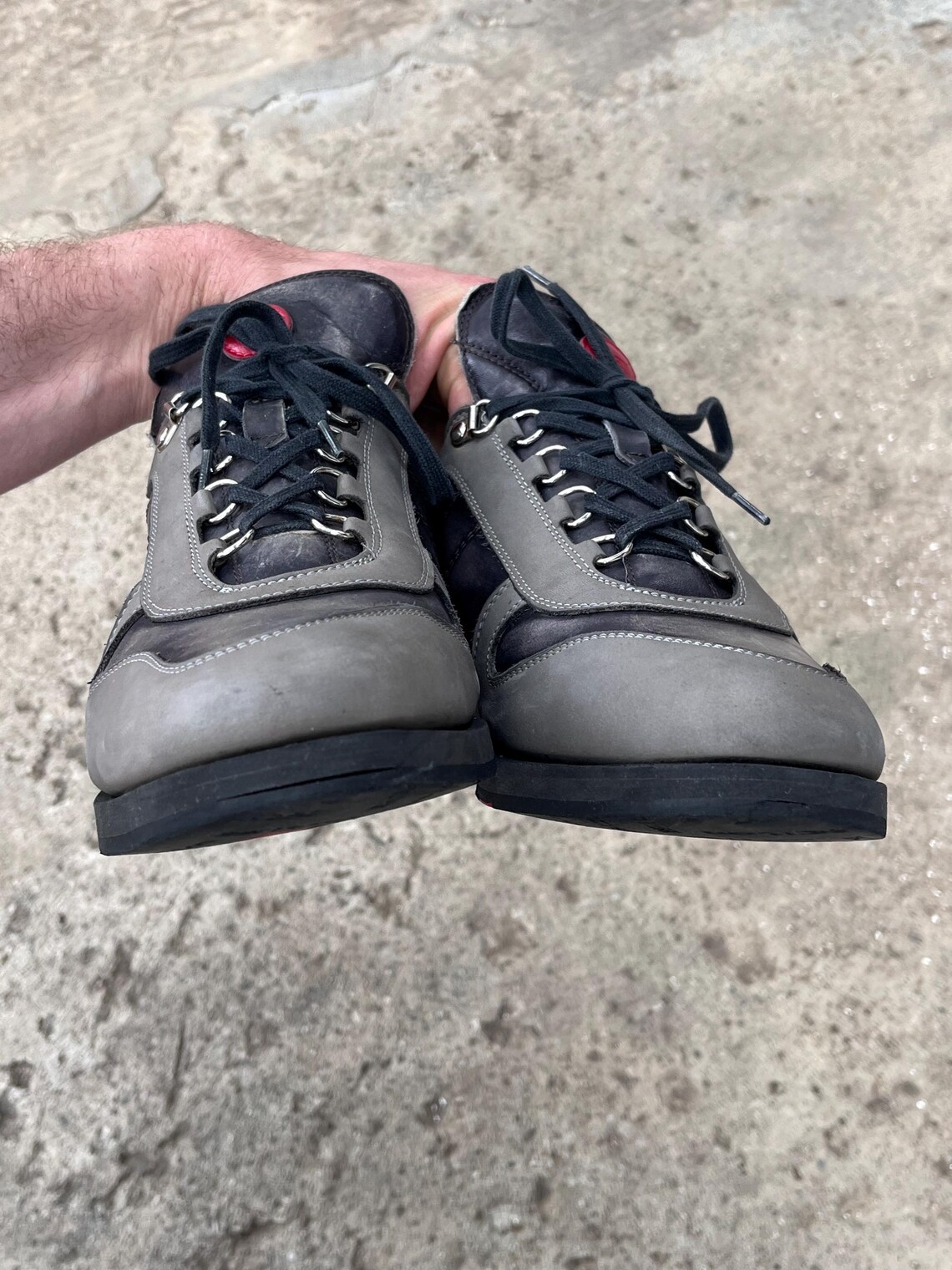 Rare Kiton Grey Leather Low Top Sneakers Luxury Avantgarde, Foto 3 von 5