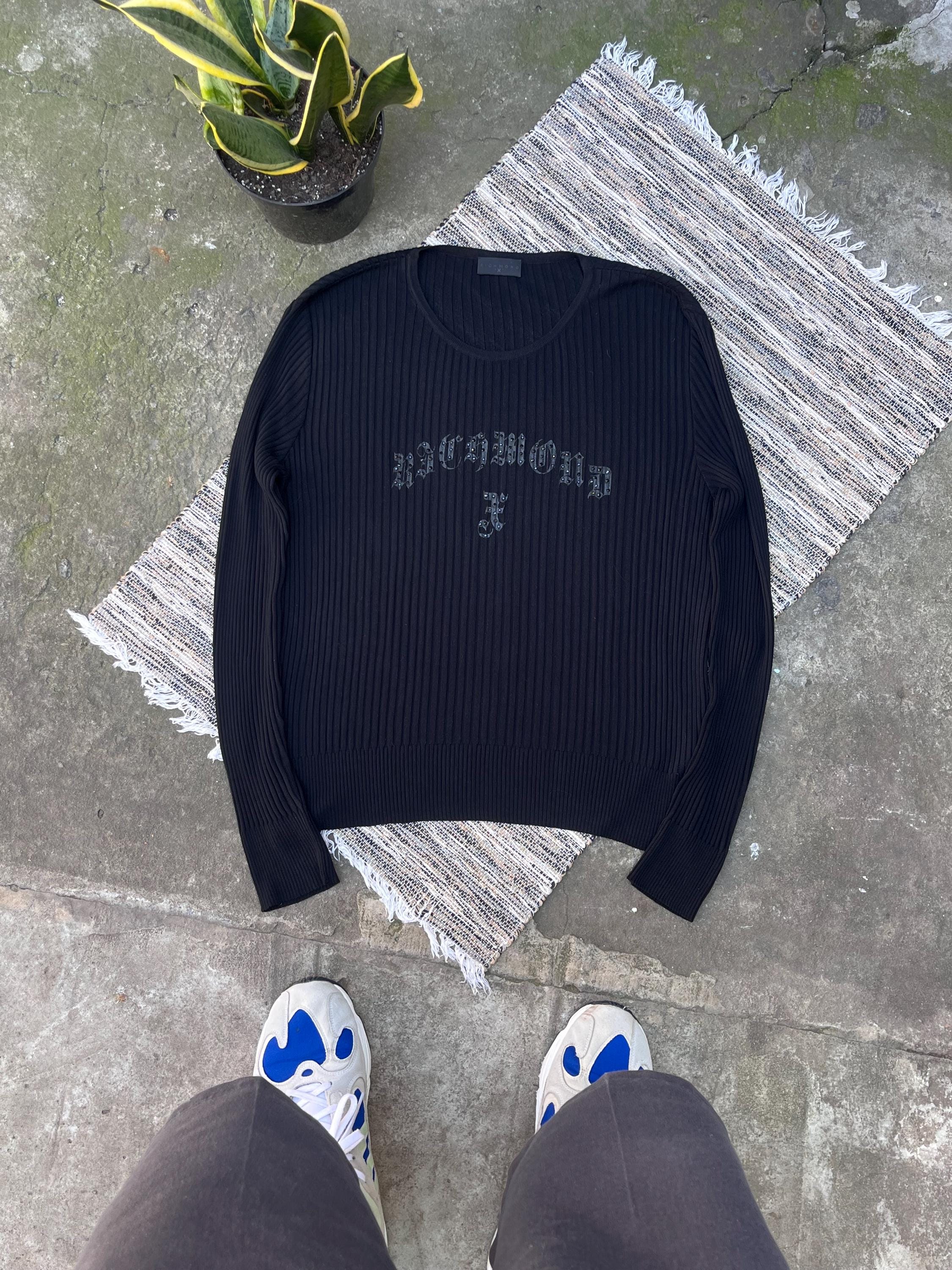 Chanel Black Logo Sweaters - Etsy
