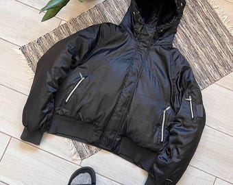 Vintage 90s Biker Jacket: Opium Goth Skeleton Bandage Zip, Tripp