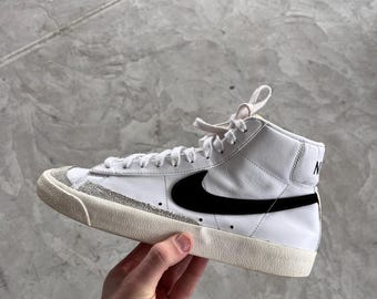 Vintage 00er Jahre Nike Blazer Sk8 Mid Leder Sneakers Avantgarde Y2K