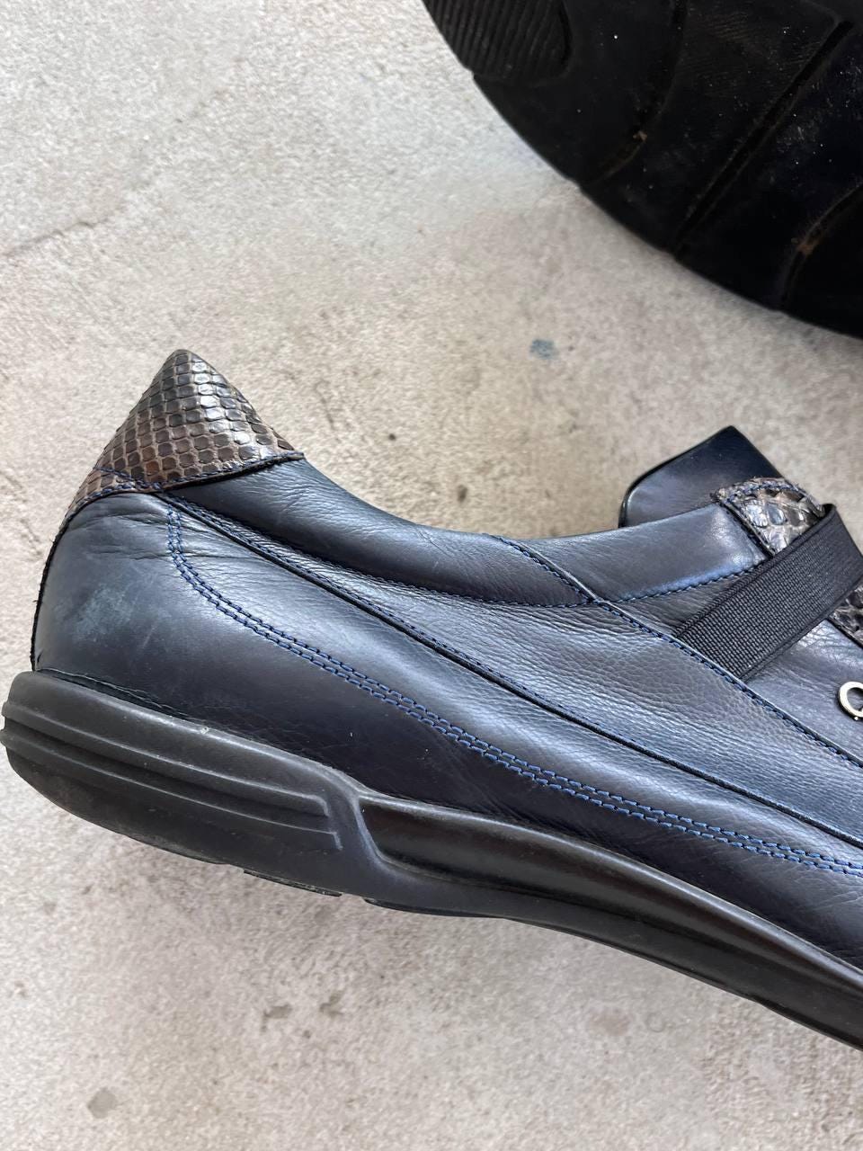 Zilli Python Shoes Vintage Luxury Zilli Black Navy Crocodile Avantgarde Y2K Python Leather ...