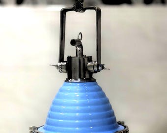 10 lampade a sospensione minimaliste blu, in alluminio, per soffitto e cucina.