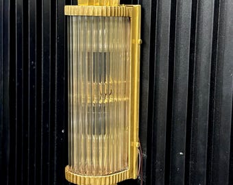 10 Stück Messing Wandleuchte, Art Deco Glasleuchte, Luxus Gold Wandleuchte