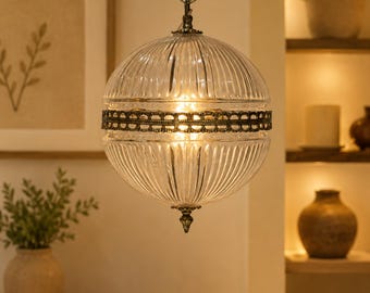 Modern Vintage Art Deco Chandeliers 10 PCS Brass & Cut Crystal Pendant Lighting