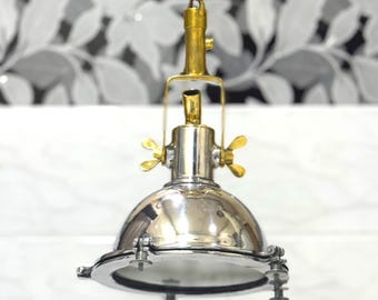 10 szt. designerskich lamp sufitowych z aluminium i mosiądzu, nowoczesne lampy wiszące w stylu industrialnym