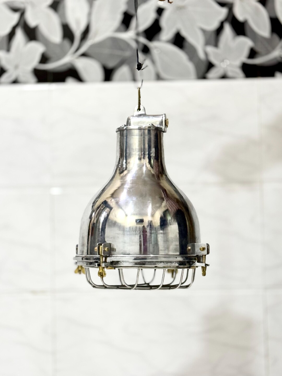 Industrial Loft Pendant Lamp • Metal Hanging Light • Vintage Cage ...