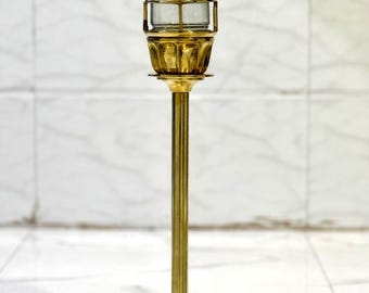 Nautical Brass Bulkhead Light with Long Pipe | Industrial Vintage Ceiling Fixture