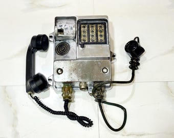 Vintage Ship Telephone | Antique Marine Naval Communication Phone | Nautical Maritime Decor