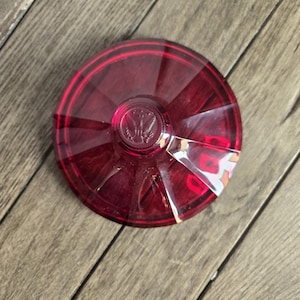 Vintage Fostoria Rubin rote Münze Adler Glas Candy Kompott Teller Ersatz DECKEL TOP NUR 5,5 "