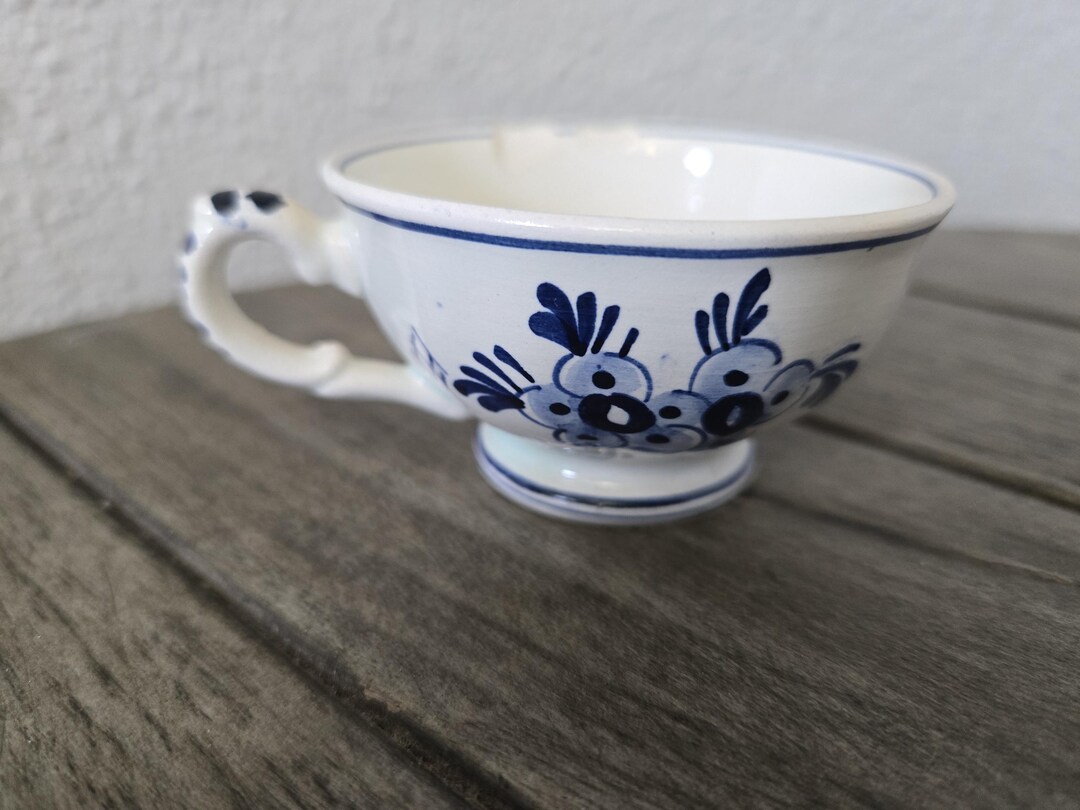 Vintage Delft Holland Blue/white Porcelain Tea Cup Marked De Iris ...