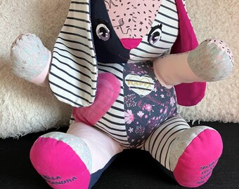 Anpassad minneskanin - Minneskanin från babykläder - Personlig minnesgåva