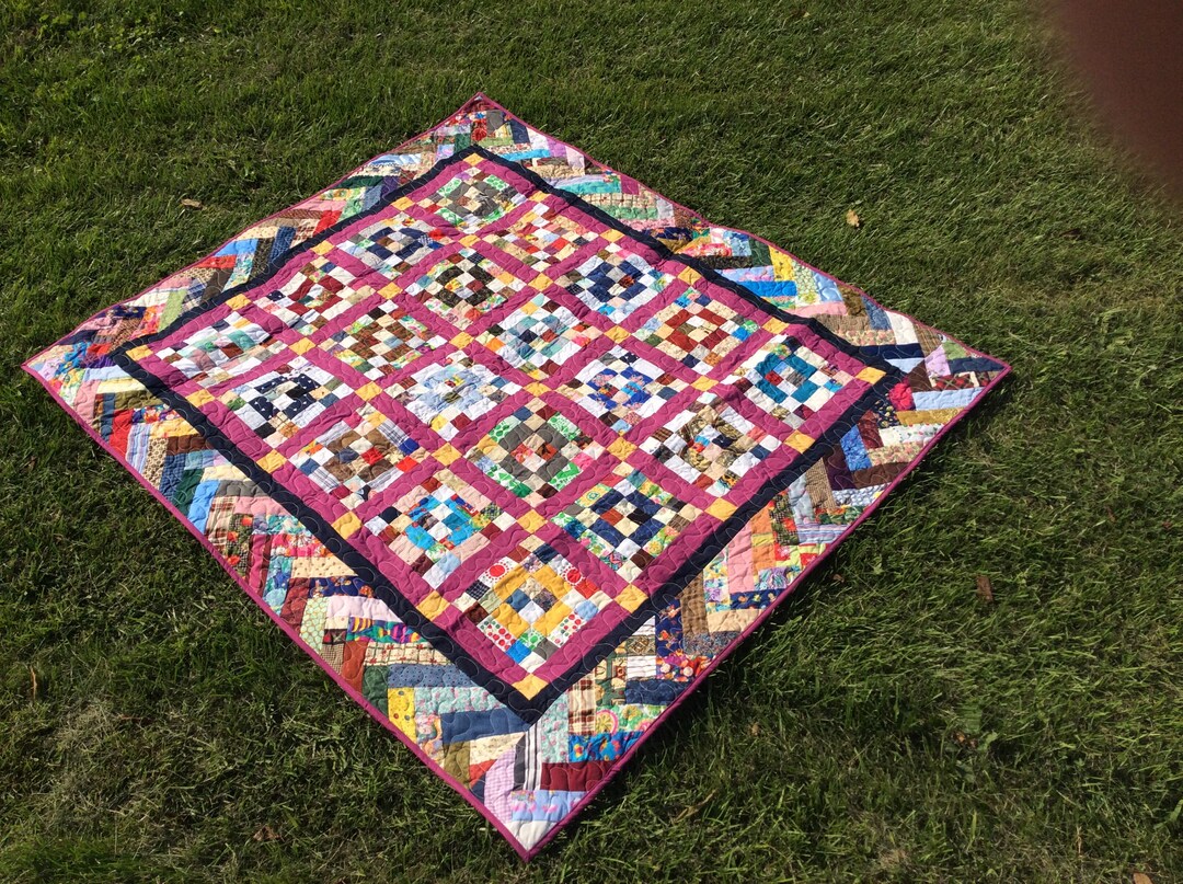 Four Patch Maze Large Lap Quilt. Etsy