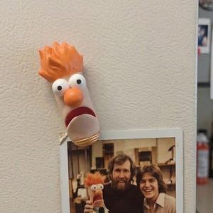 Handmade Beaker Fridge Magnet – Muppets Inspired Orange Character Kitchen Decor