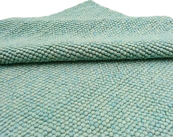 Hand Knotted Light Gray Wool Rug – Solid Minimalist Modern Carpet, Custom Size, Soft Wool Area Rug for Living Room Bedroom