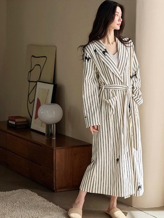 slim fit dress slacks Slenderella Luxury 48 Inch Fleece Dressing Gown main image 0