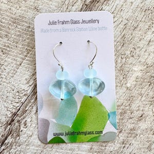 Recycled Wine Bottle Earrings: Sterling Silver