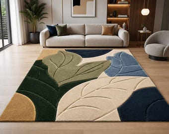 Modern handgetuft wollen vloerkleed,