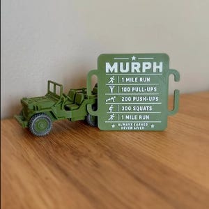 3D Printed Murph Patch | MOLLE Patch for Cross Training & Fitness | Tactical Bag, Vest, EDC Accessory | Sporty Design