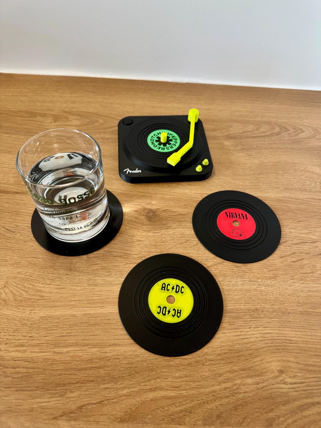 3D Printed Vinyl Coasters, Retro Turntable Design, Music Decor, Gift ...