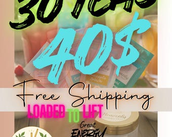 30 Full Size Loaded Tea To Go At Home ( ZERO Sugar ) Fills 32 Oz | Keto Friendly Full flavor Nutrition + ENERGY | Sugar Free Teas