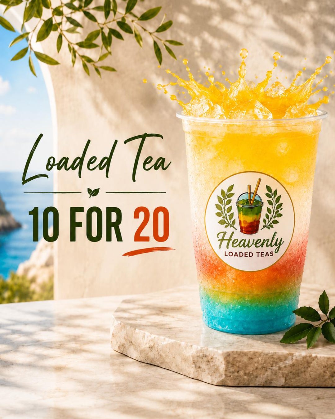 Small Loaded Tea New! 10 Pack Loaded Tea to Go at Home ( ZERO Sugar ) Fills 32 Oz | Keto ...