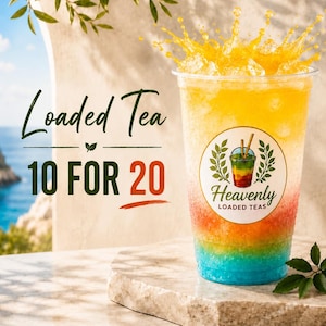 New! 10 Pack Loaded Tea To Go At Home ( ZERO Sugar ) Fills 32 Oz | Keto Friendly Full of flavor Nutrition + ENERGY | Sugar Free Teas